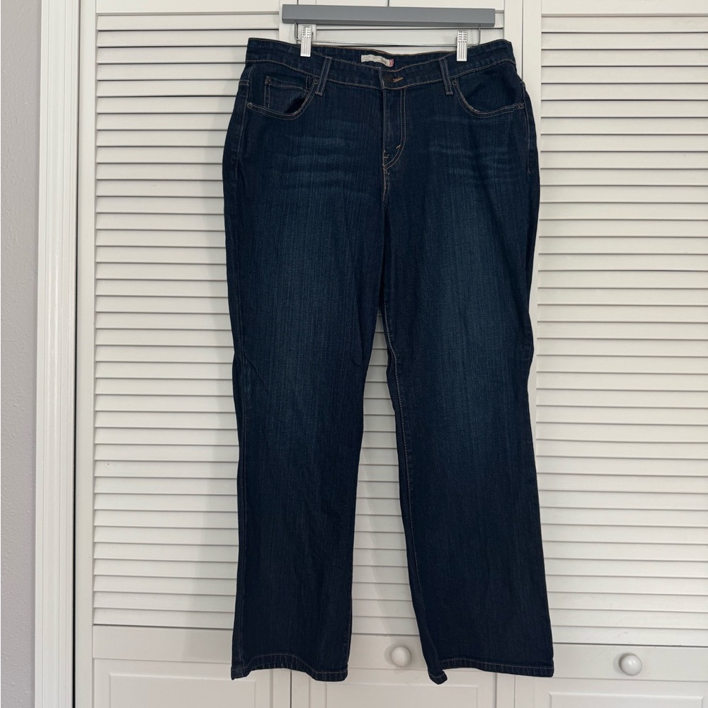 Levi’s 580 Boot Cut Jeans Dark Wash Women's Denim Sz 16 Short